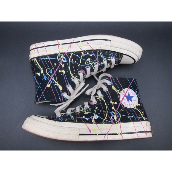 Converse High Top Mens 7 Paint Splatter Classic Chuck Shoes Sneakers Archive - Picture 5 of 8
